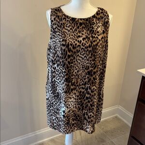 Chico’s NWT Leopard Print Long Sleeveless Top